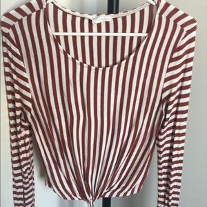 Long sleeve striped top